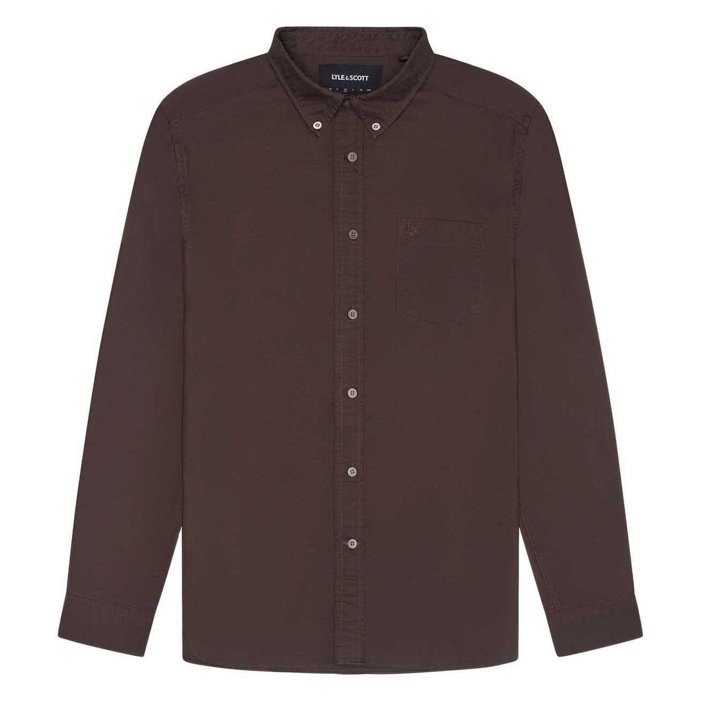 Green - Front - Lyle & Scott Mens Tonal Eagle Oxford Shirt