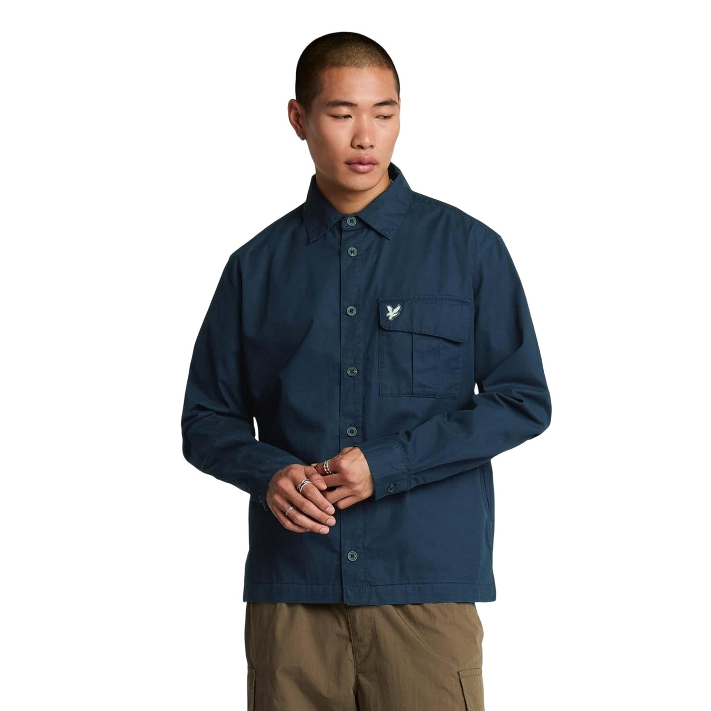 Blue - Lifestyle - Lyle & Scott Mens Pocket Pleated Overshirt