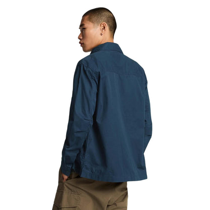 Blue - Pack Shot - Lyle & Scott Mens Pocket Pleated Overshirt
