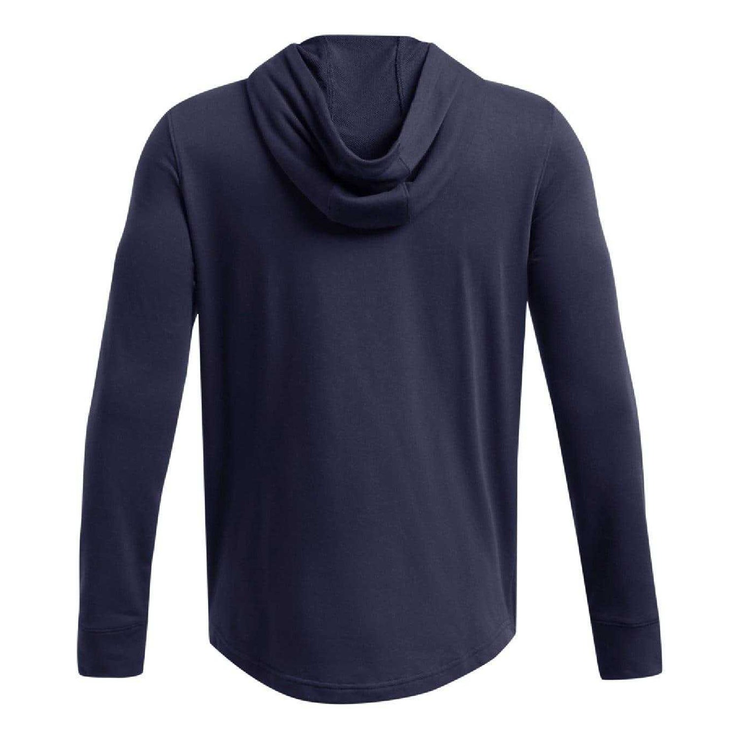 Blue - Back - Under Armour Mens Rival Graphic Terrycloth Hoodie