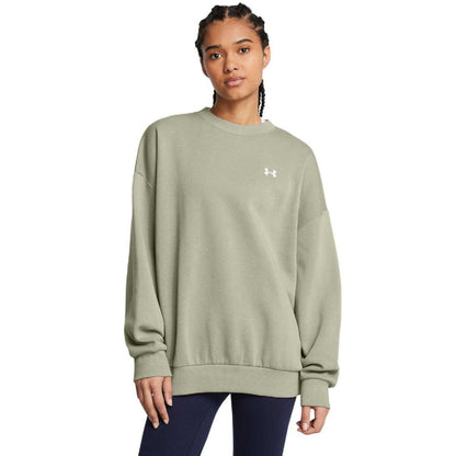 Green - Side - Under Armour Womens-Ladies Fleece Oversized Sweatshirt
