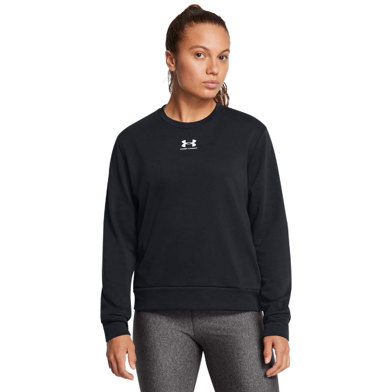 Black - Side - Under Armour Womens-Ladies French Terry Sweatshirt