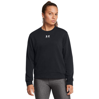 Black - Side - Under Armour Womens-Ladies French Terry Sweatshirt