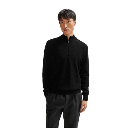 Black - Lifestyle - Boss Mens Quarter Zip Sweatshirt