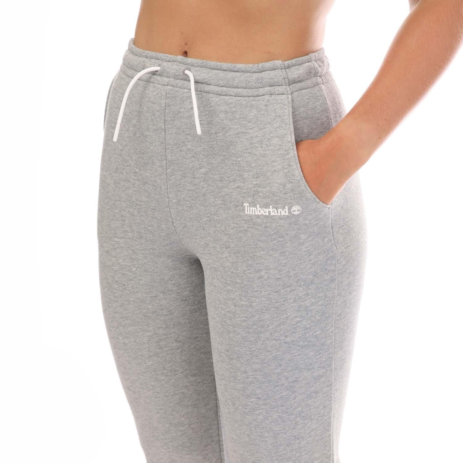 Grey Heather - Side - Timberland Womens-Ladies Northwood Brushed Back Jogging Bottoms