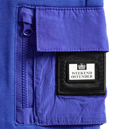 Blue - Side - Weekend Offender Childrens-Kids Parachute Pocket Jogging Bottoms