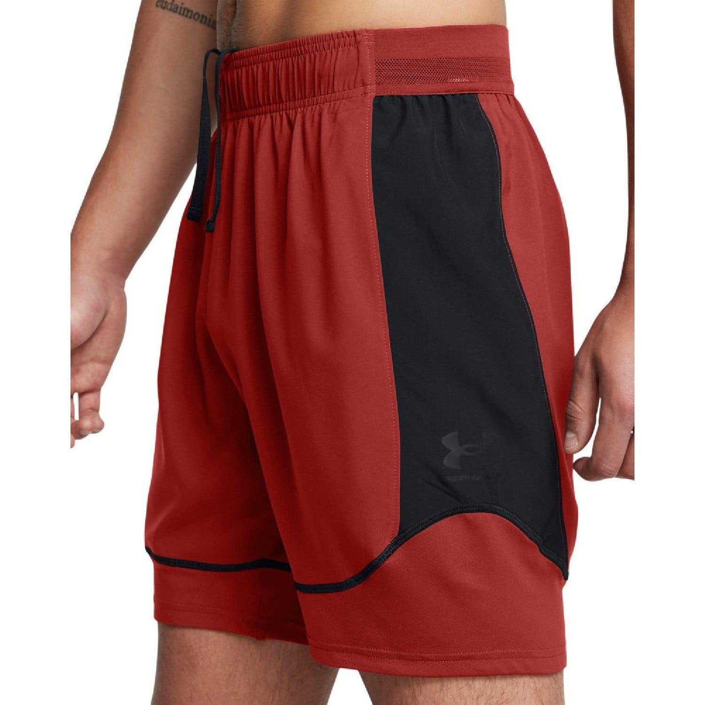 Orange - Side - Under Armour Mens Challenger Pro Training Shorts
