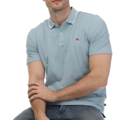 Sky - Side - Ted Baker Mens Camden Short-Sleeved Polo Shirt