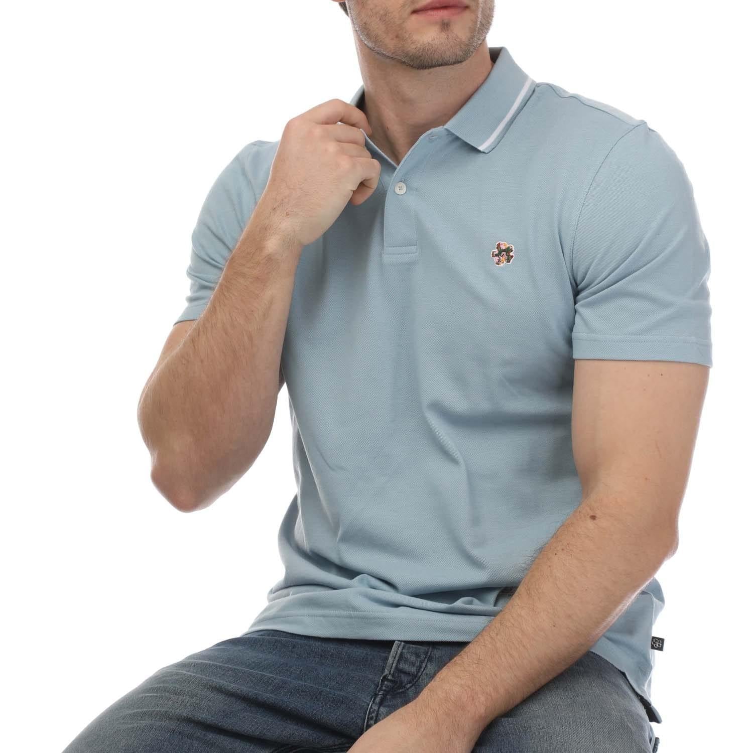Sky - Lifestyle - Ted Baker Mens Camden Short-Sleeved Polo Shirt