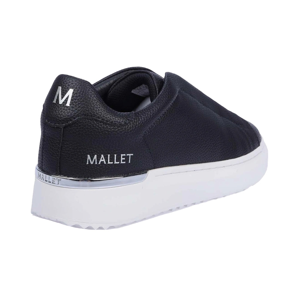 Navy - Back - Mallet Mens Leather Trainers
