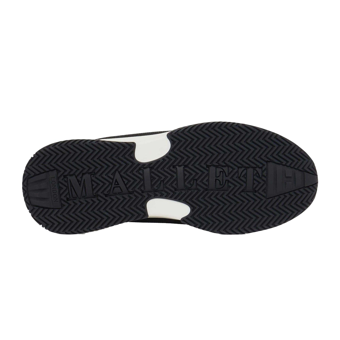 Black - Side - Mallet Mens Elmore Leather Trainers