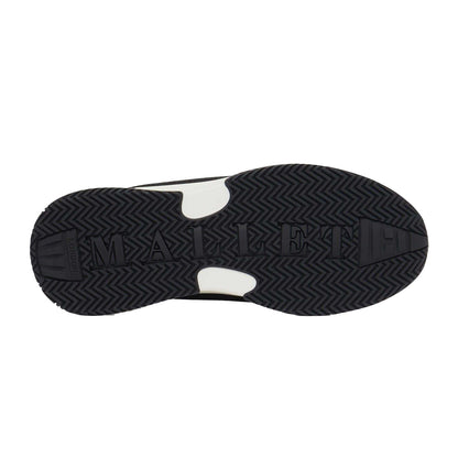 Black - Side - Mallet Mens Elmore Leather Trainers