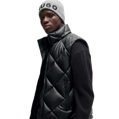 Black - Lifestyle - Hugo Mens Borintino Stacked Logo Gilet