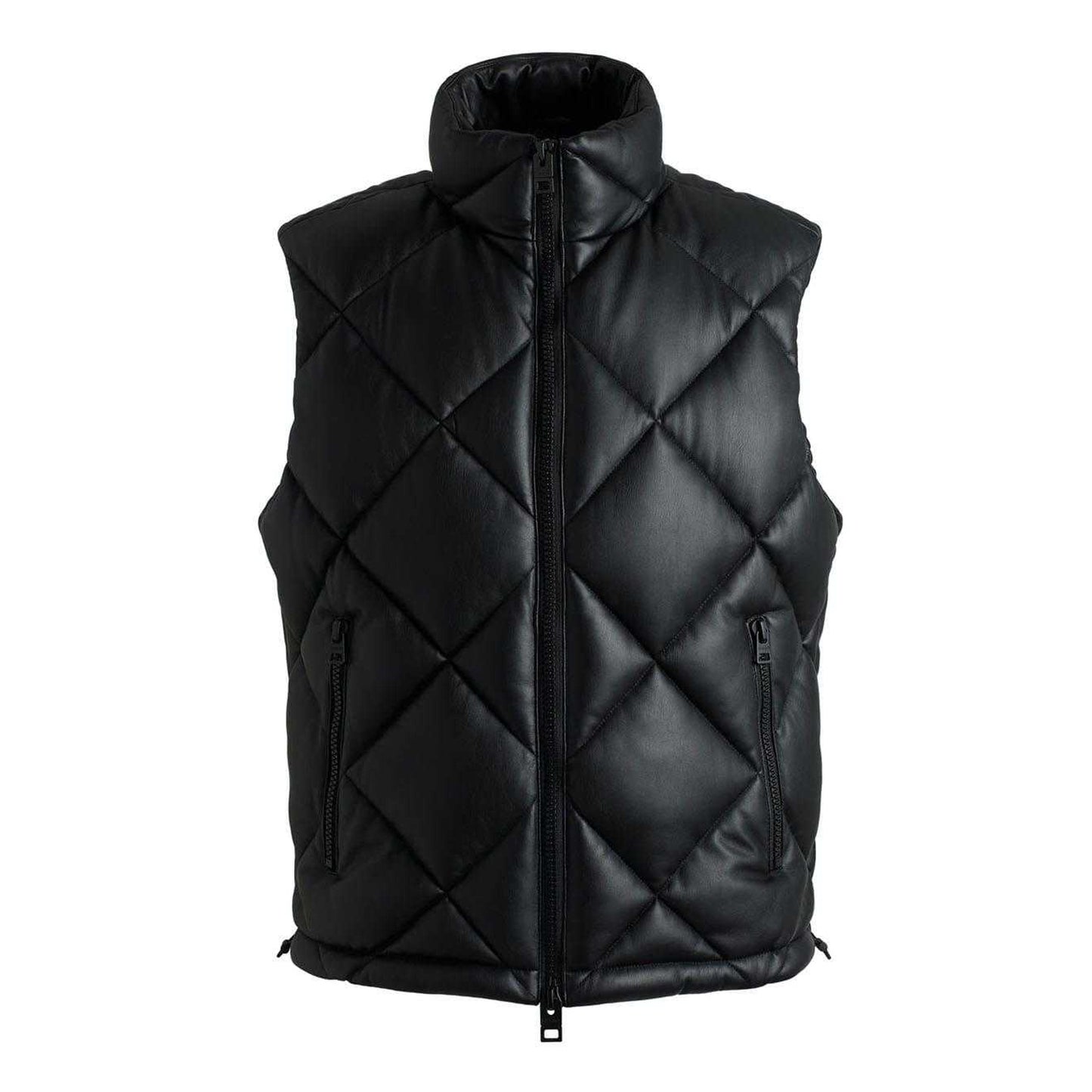 Black - Front - Hugo Mens Borintino Stacked Logo Gilet
