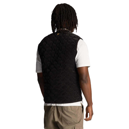 Black - Back - Lyle & Scott Mens Quilted Gilet
