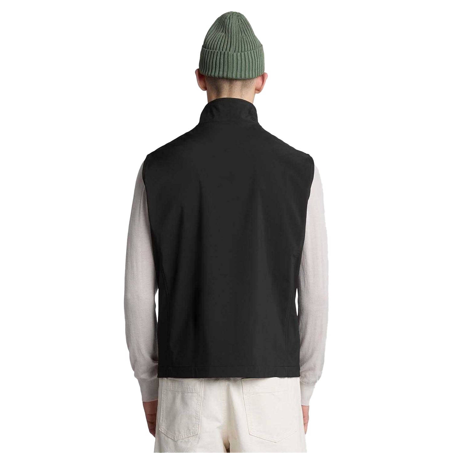Black - Back - Lyle & Scott Mens Softshell Lightweight Gilet