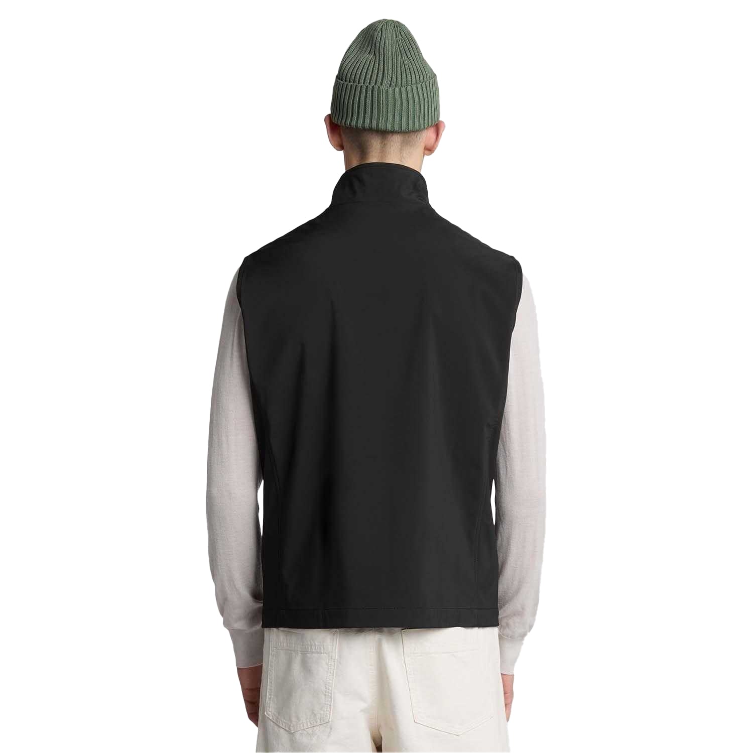 Black - Back - Lyle & Scott Mens Softshell Lightweight Gilet