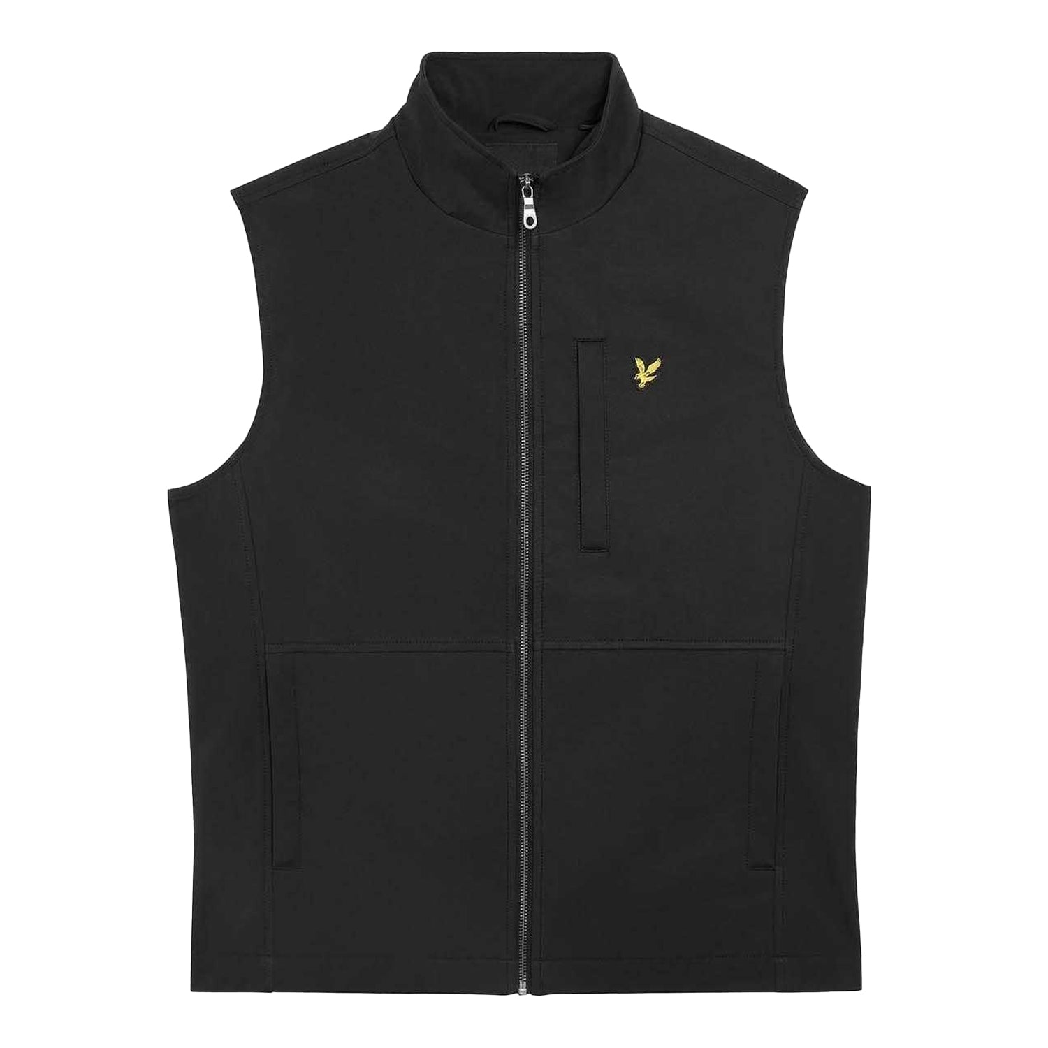 Black - Front - Lyle & Scott Mens Softshell Lightweight Gilet