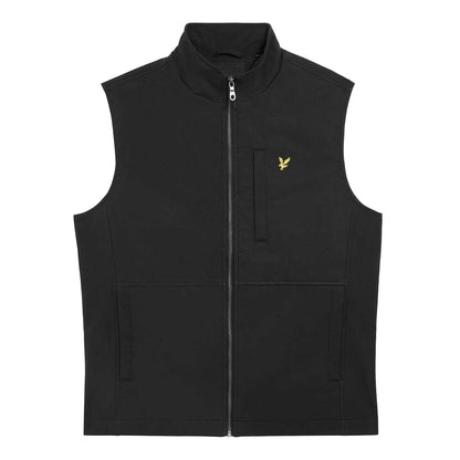 Black - Front - Lyle & Scott Mens Softshell Lightweight Gilet