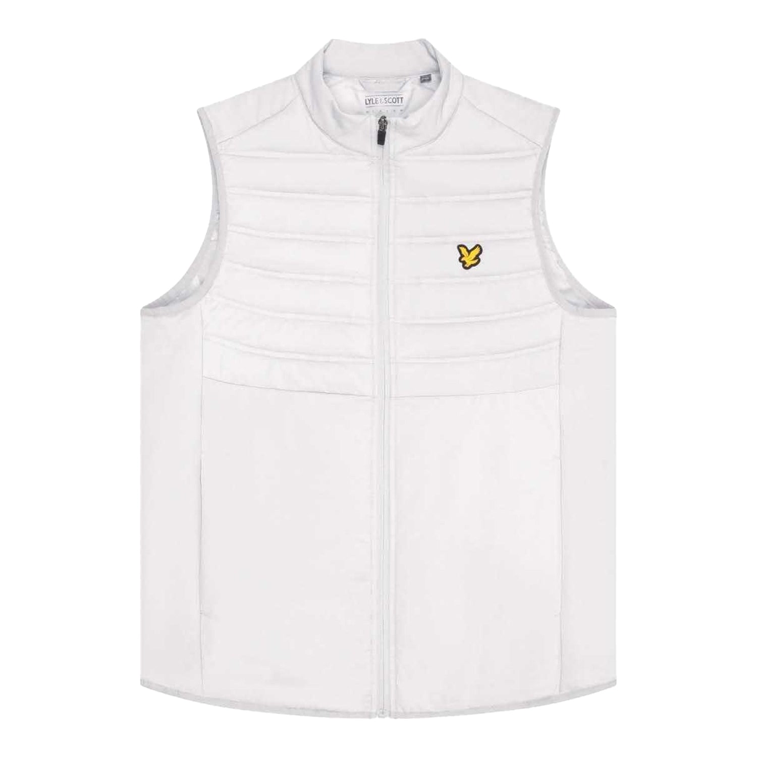 White - Front - Lyle & Scott Mens Hybrid Double Baffle Sports Gilet