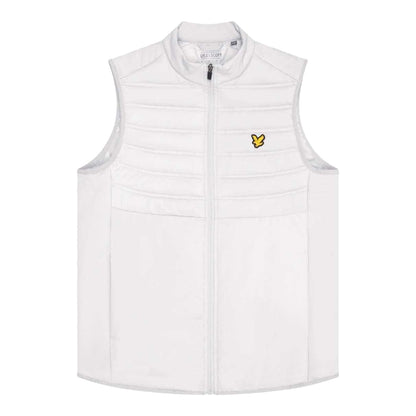White - Front - Lyle & Scott Mens Hybrid Double Baffle Sports Gilet