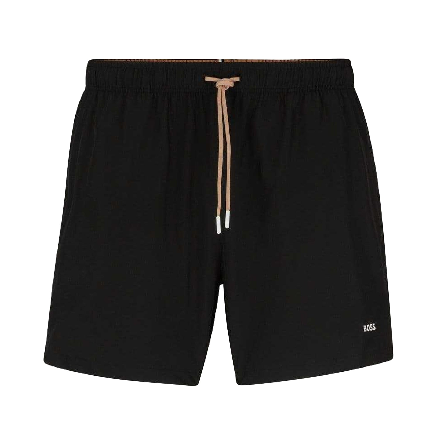 Black - Front - Boss Mens Tio Swim Shorts