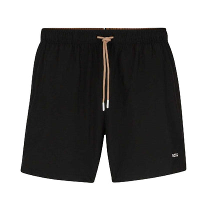 Black - Front - Boss Mens Tio Swim Shorts
