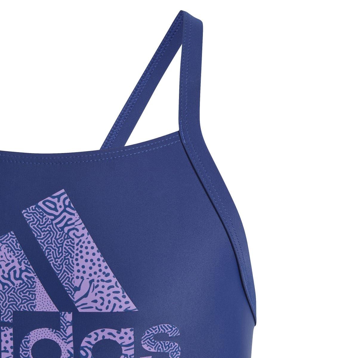 Blue - Lifestyle - Adidas Girls Large Logo One Piece Swimsuit