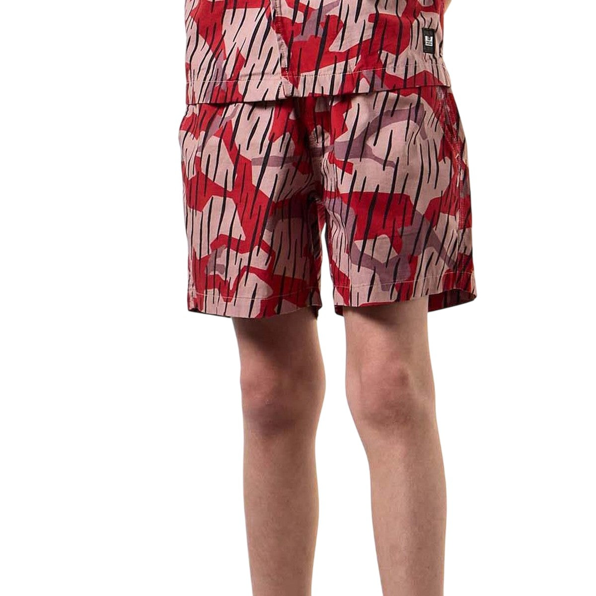 Orange - Pack Shot - Weekend Offender Boys Anzio Camo Relaxed Fit Resort Shorts
