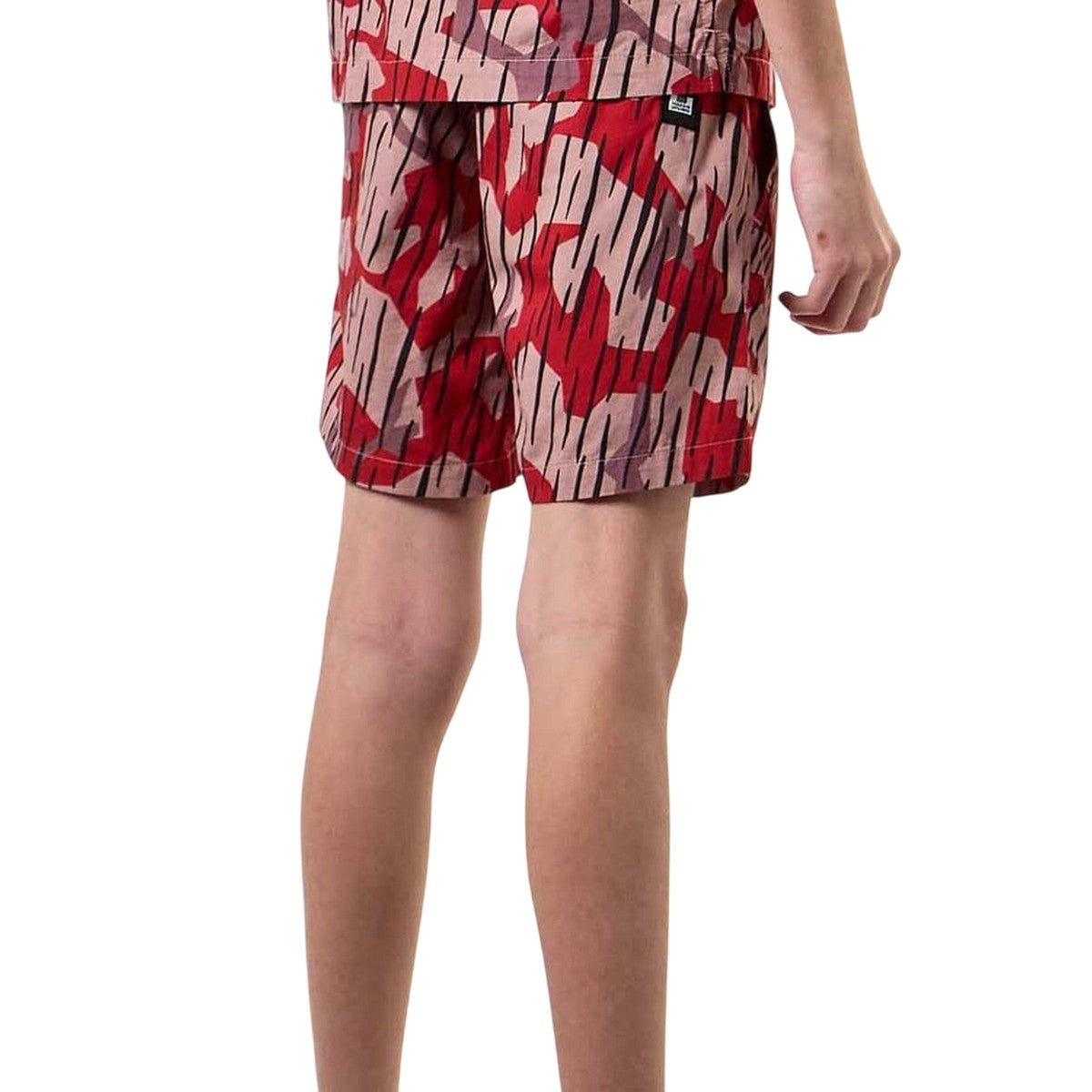 Orange - Back - Weekend Offender Boys Anzio Camo Relaxed Fit Resort Shorts