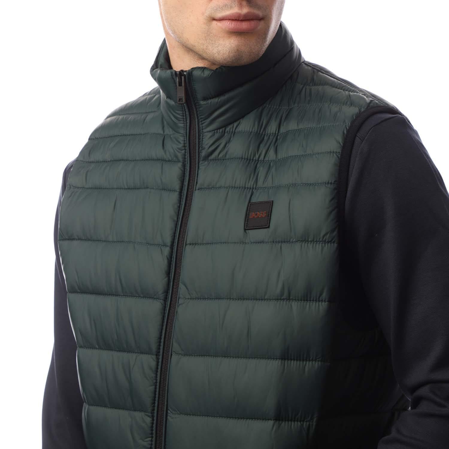 Green - Side - Boss Mens Odeno2 Synthetic Down Gilet