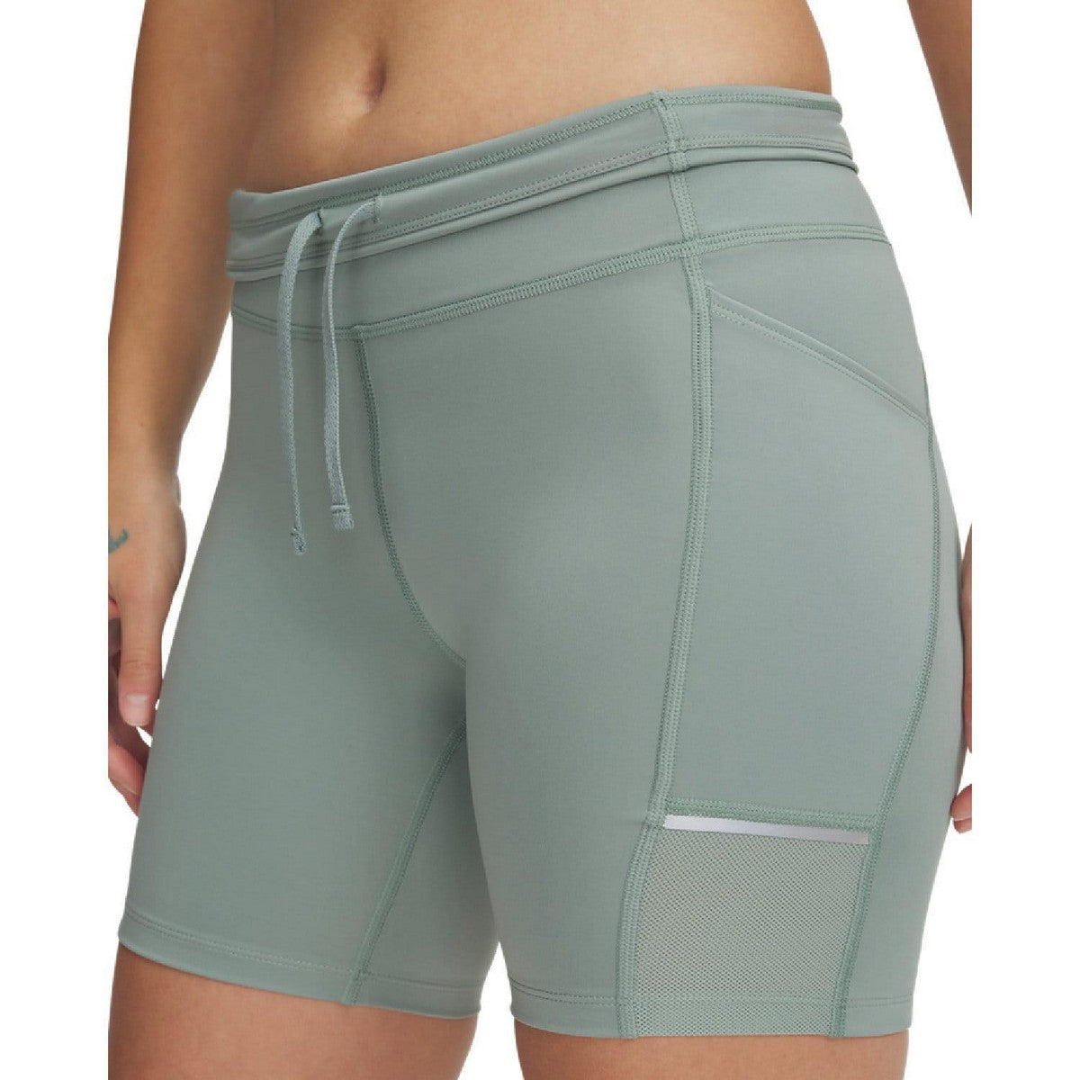 Green - Front - Under Armour Womens-Ladies Launch Cycling Shorts