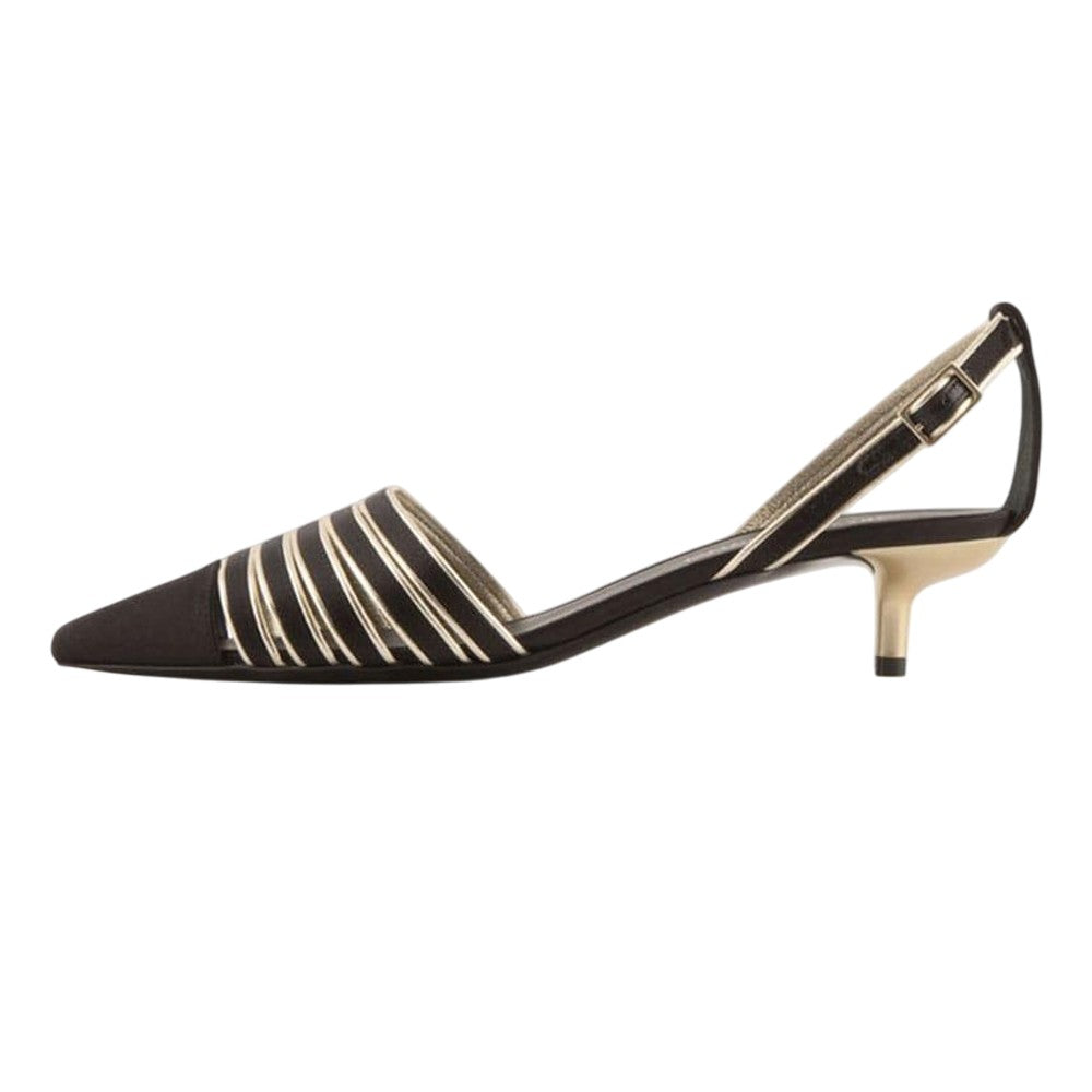 Black - Back - Emporio Armani Womens-Ladies Leather Pumps