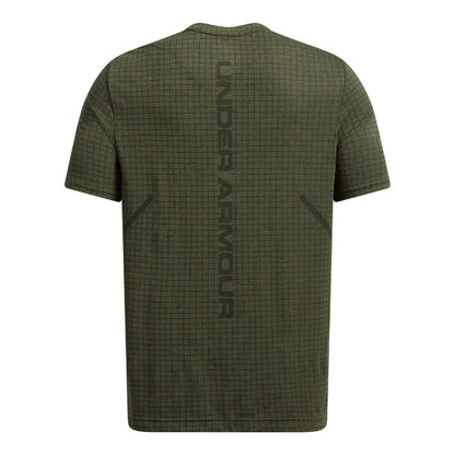 Green - Back - Under Armour Mens Vanish Grid Seamless T-Shirt