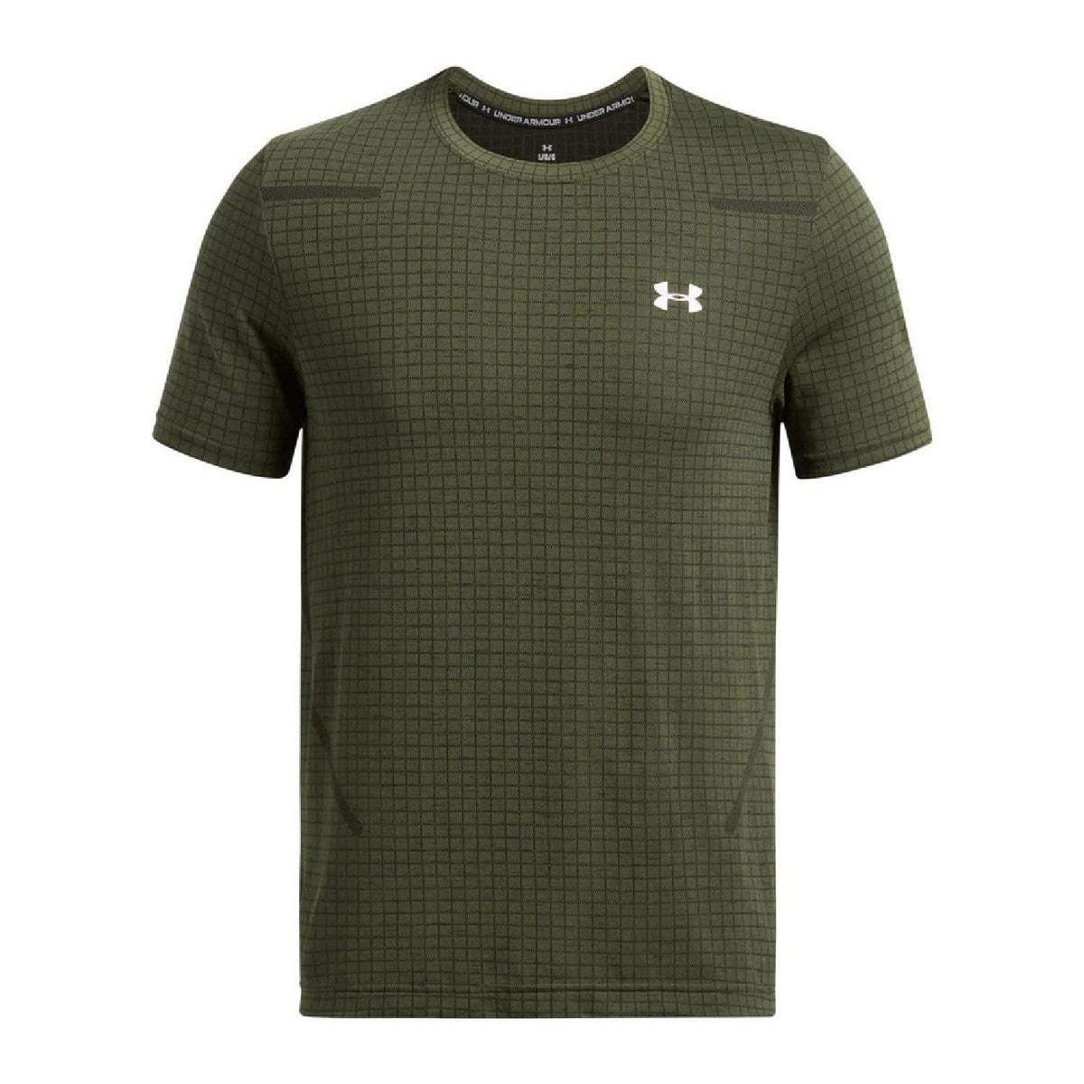 Green - Front - Under Armour Mens Vanish Grid Seamless T-Shirt