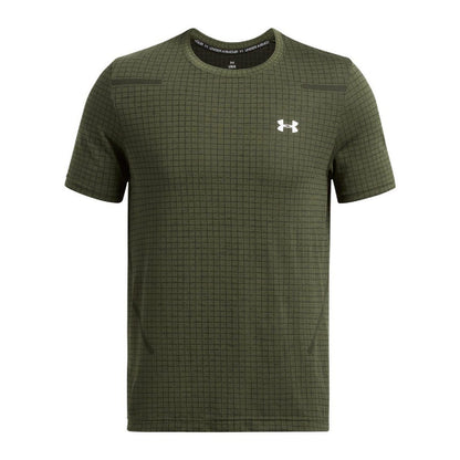 Green - Front - Under Armour Mens Vanish Grid Seamless T-Shirt