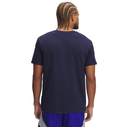 Blue - Lifestyle - Under Armour Mens Patch Heavyweight T-Shirt