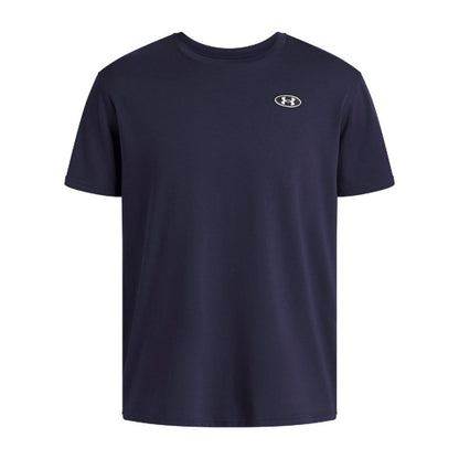 Blue - Front - Under Armour Mens Patch Heavyweight T-Shirt
