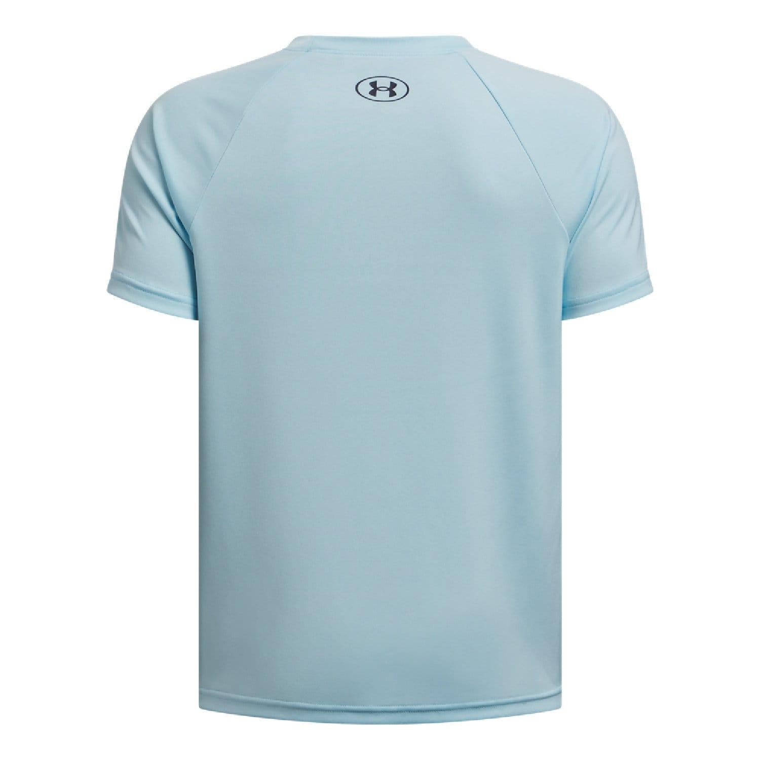 Blue - Back - Under Armour Childrens-Kids Tech Split Wordmark T-Shirt