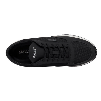 Black - Side - Mallet Mens Popham Lite Leather Trainers