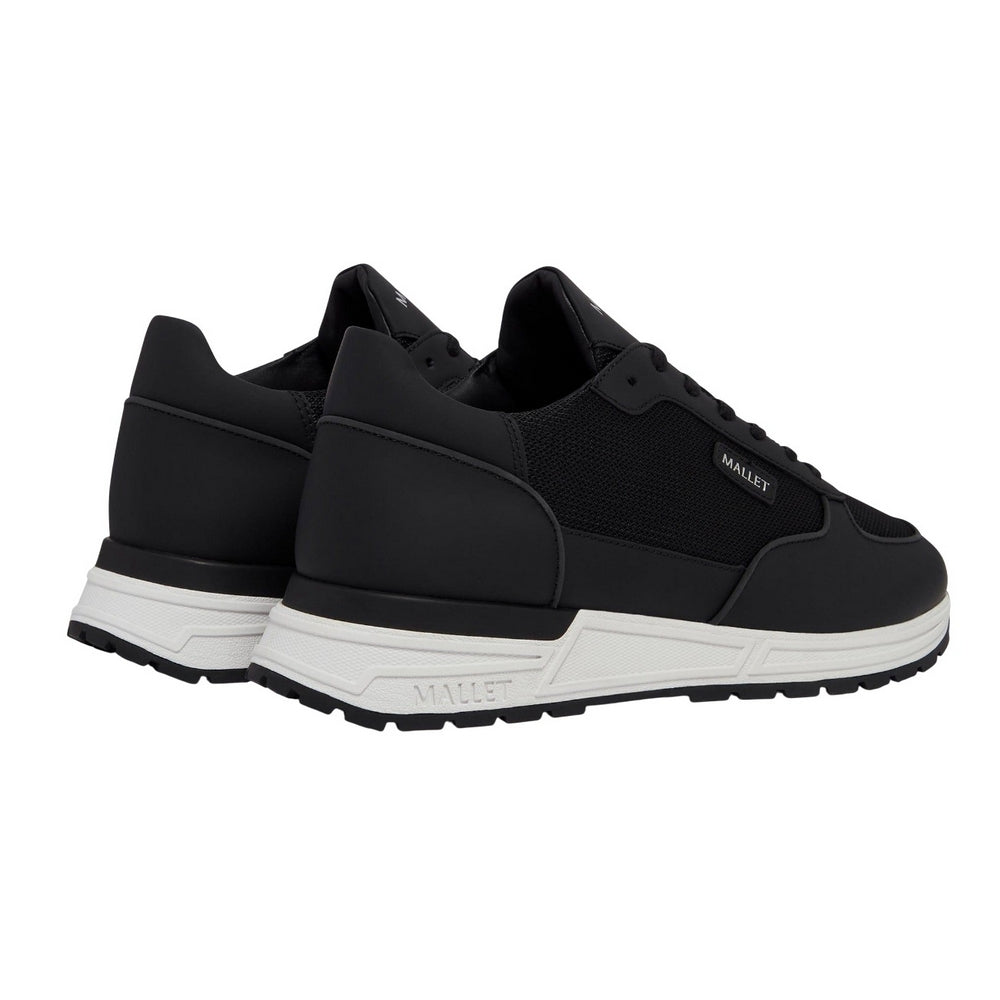 Black - Back - Mallet Mens Popham Lite Leather Trainers