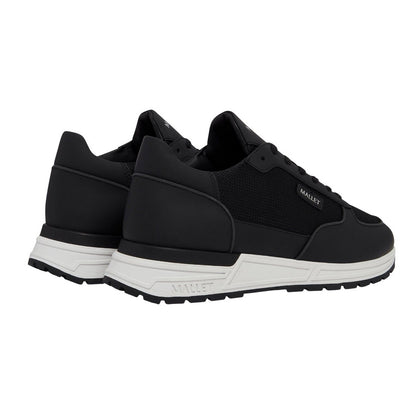 Black - Back - Mallet Mens Popham Lite Leather Trainers