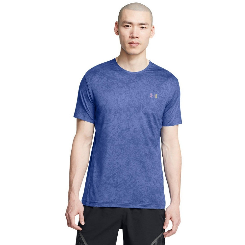 Blue - Side - Under Armour Mens Vanish Elite Printed ArmourVent T-Shirt