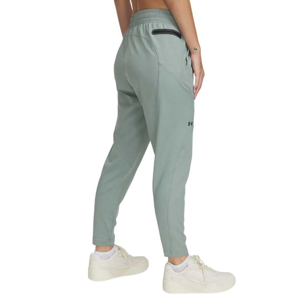 Green - Back - Under Armour Womens-Ladies Jogging Bottoms