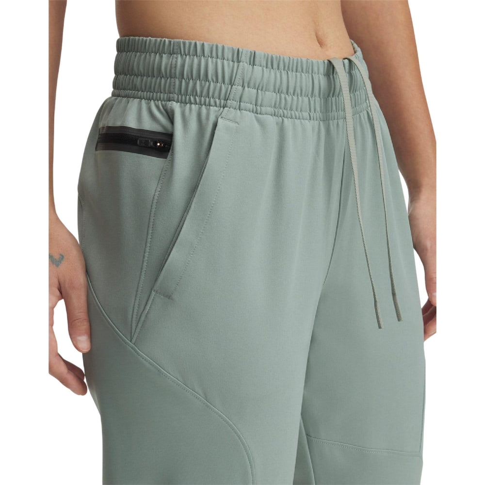Green - Side - Under Armour Womens-Ladies Jogging Bottoms