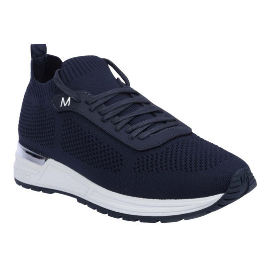Navy - Front - Mallet Mens Diver Lite Knitted Sock Trainers