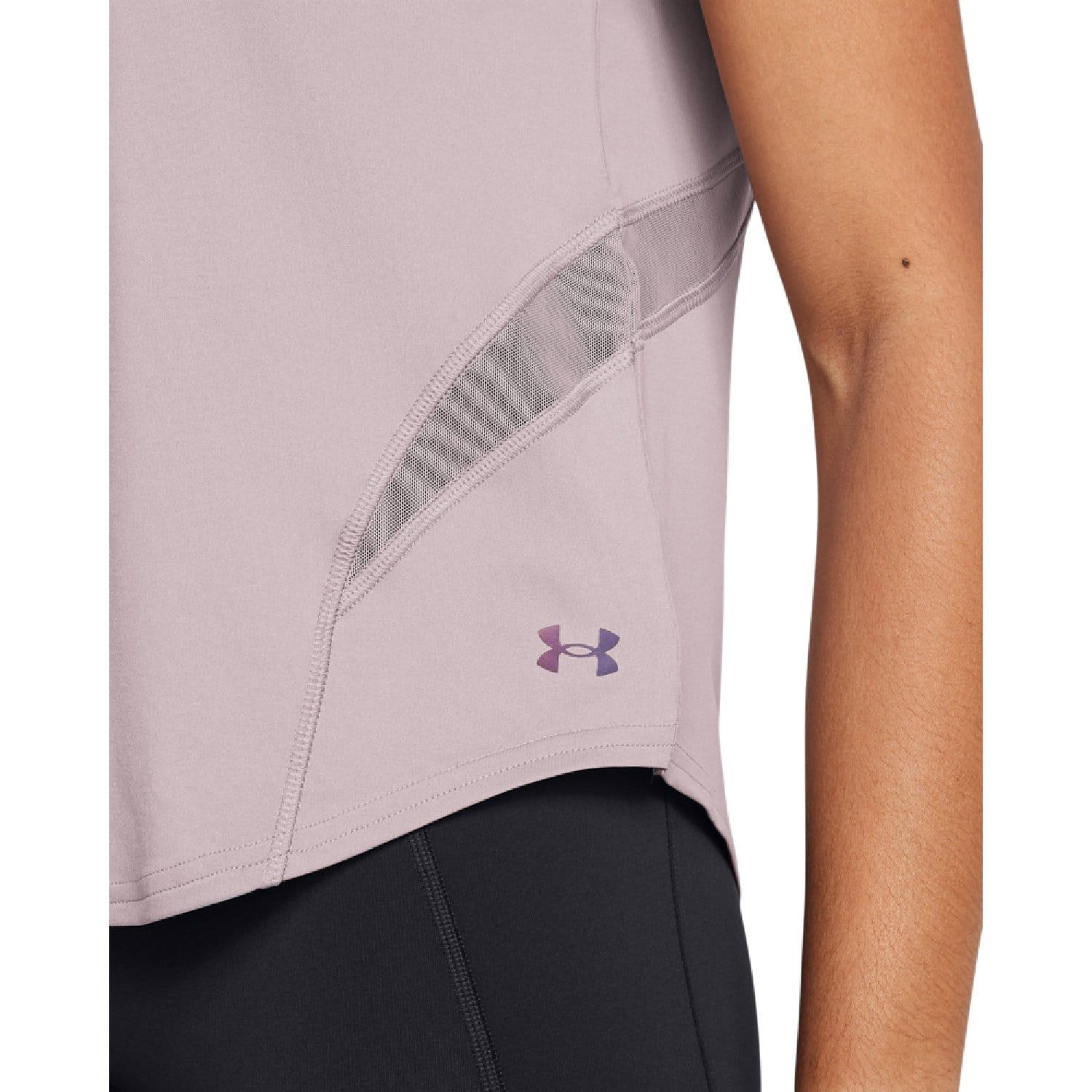 Grey - Side - Under Armour Womens-Ladies Vanish Elite ArmourVent Loose T-Shirt