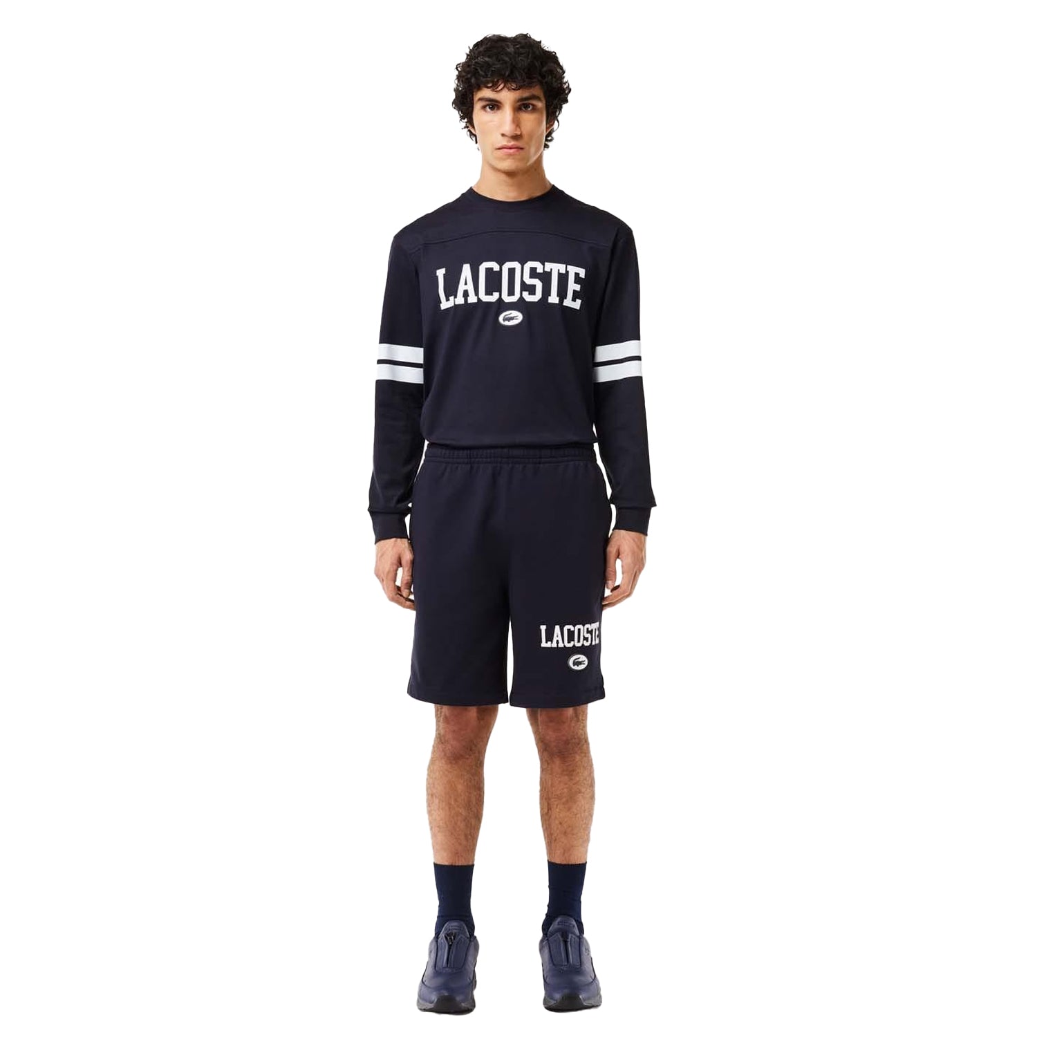 Navy - Lifestyle - Lacoste Mens Logo Regular Sweat Shorts