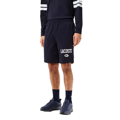 Navy - Back - Lacoste Mens Logo Regular Sweat Shorts