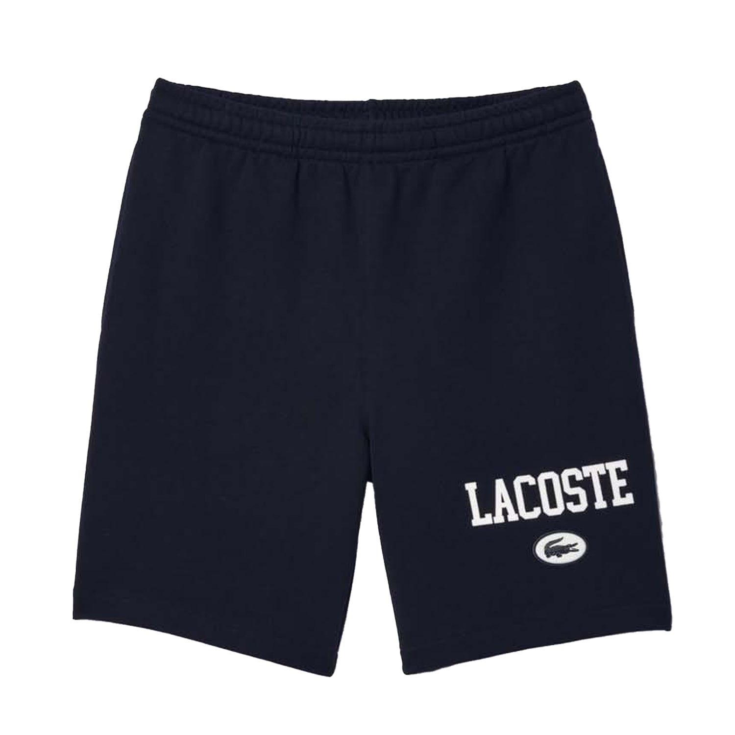 Navy - Front - Lacoste Mens Logo Regular Sweat Shorts